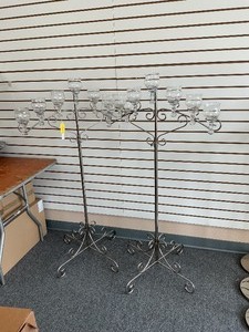 Teardrop Candelabra Pair