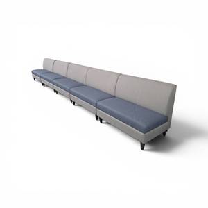 5 Piece Armless Modular Loveseat Sofa