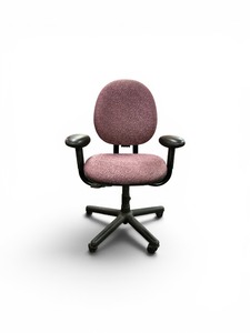 Vintage Steelcase Criterion Desk Chair in a Patterened Mauve