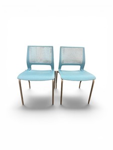 SitOnIt Seating Lumin 4-Leg stacking chair in light blue