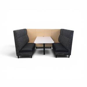 5 Piece Modular Booth Seating W Power Packs