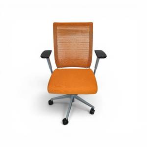Steelcase Think V2 office chair in Orange with a chrome frame $1100 retail