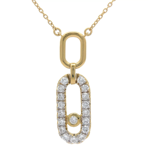 NEW Chic 0.50 Carat Diamond Paperclip Pendant Necklace VIDEO