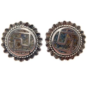 Vintage Taxco Mexico Geometric Screwback Earrings VIDEO