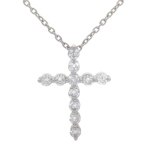 NEW Classic 0.50 Carat Diamond Cross Pendant Necklace VIDEO