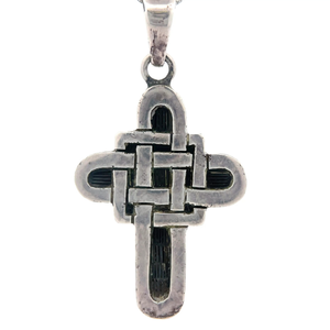 Rustic Celtic Cross Enamel Pendant VIDEO