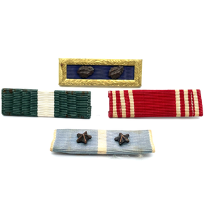 Lot of 4 Korean War Military Ribbon Bar Pins - Vintage Military Insignia Pins