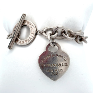 Vintage Tiffany & Co. Return to Tiffany Heart Tag Toggle Link Bracelet VIDEO