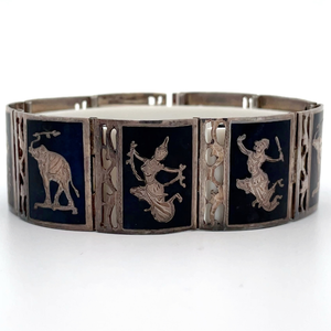 Vintage Siam Wide Panel Link Bracelet VIDEO