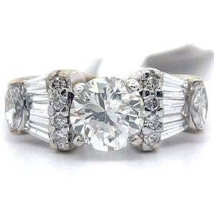 1.76 Carat Natural Diamond Ring in 18K White Gold; $13,285 Appraisal Included *VIDEO*