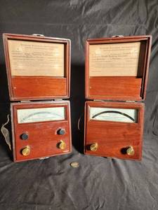 Vintage Keystone Electrical Instrument Co. Meter Pair