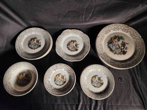 Triumph American Limoges China DOr 22K Gold Plates (Lot of 6)