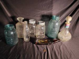 Antique & Vintage Glass Bottles and Jars (Lot of 8)