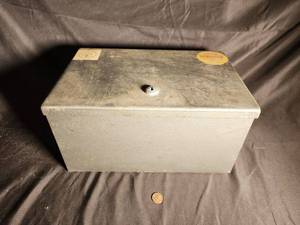 Vintage Steel Locking Storage Box