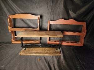 Rustic Wooden Wall Shelves (Lot of 3)