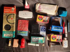 Vintage Mixed Lot of Toiletries, Film & Auto Accessory Items