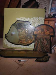 Mixed Media Fish Wall Art Set (Lot of 4)