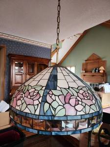 Stained Glass Floral Hanging Lamp Shade Pendant