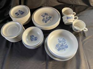 Mikasa Blue Floral Dinnerware Mixed Lot