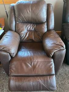 Brown Leather Power Recliner Chair