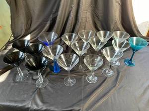 Mixed Martini Glasses (Lot of 13)