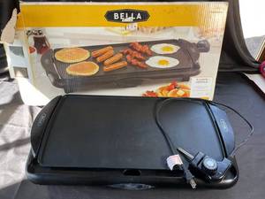 Bella X-Large Electric Griddle 10.5 x 20 in Temperature Controlled
