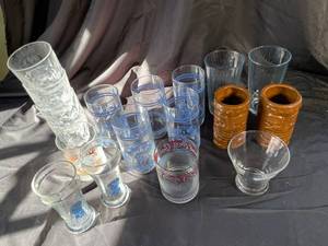 Coca-Cola, Pabst Blue Ribbon & Tiki Glasses (Lot of 11)