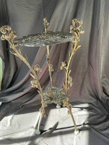 Ornate Floral Metal Plant Stand