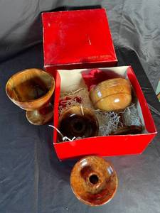 Stone Goblet Set of 4 with Original Box