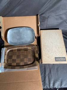 Weavewood Woodenware Serving Platters (Lot of 2)