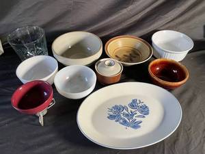 Assorted Ceramic, Glass & Serving Bowls (Lot of 9)