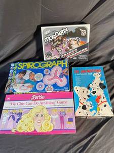 Barbie, Spirograph, Magnetix & 101 Dalmatians Toys (Lot of 4)