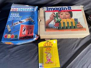 Indian Bead Loom Kit, Imagin-It Blocks & Old Maid Card Game (Lot of 3)