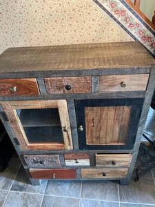 Rustic Mixed-Drawer Storage Cabinet 35 12 x 16 x 46 12 In