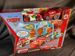 Disney Pixar Cars 2 Drag Strip Playset with 2 Cars