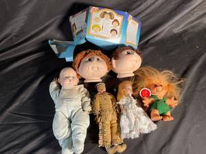 Vintage Cabbage Patch Kids Doll Assortment With Troll Doll (Lot of 5)