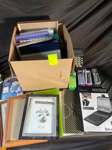 Mixed Lot of Assorted Office Supplies & Remote Controls