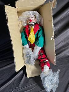 Porcelain Clown Doll Item No 7096852 in Box