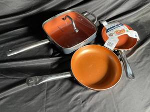 Copper Chef Fry Pan Set of 3 Nonstick Cookware