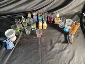 Mixed Souvenir Shot Glasses & Novelty Drinkware (Lot of 15)
