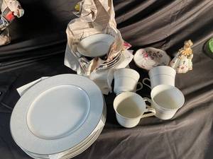 Salem Translucent Fine China Pieces & Infant of Prague Figurine