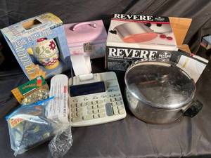 Tea For One Ceramic Set, Revere Cookware, Calculator & Assorted Housewares (Mixed Lot)