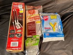 Mixed Vacuum Bags & Barbecue Tool Set (Lot of 4)