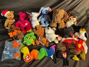 Ty Beanie Babies Plush Animal Lot of 15