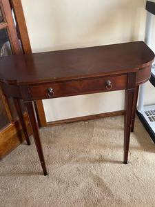 Wood Console Table with Drawer