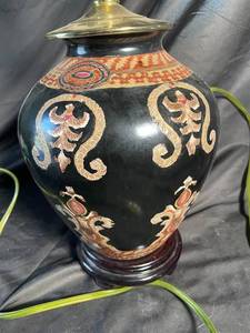 Decorative Lidded Urn Vase on Stand