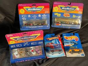 Micro Machines & Hot Wheels Die-Cast Car Lot of 5
