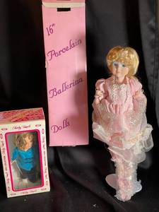 Shirley Temple Doll & 16 Porcelain Ballerina Doll (Lot of 2)