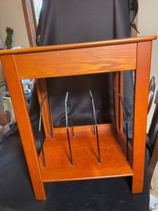 Wooden Magazine Rack Side Table