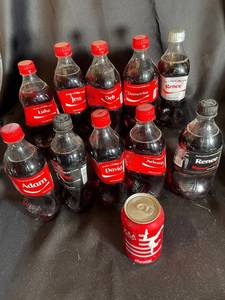 Coca-Cola Personalized Bottles & Can (Lot of 10)